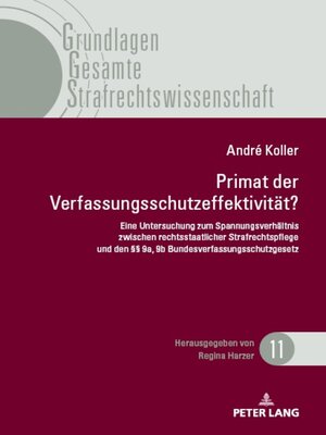 cover image of Primat der Verfassungsschutzeffektivitaet